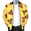 Emoji Poop Print Pattern Men's Bomber Jacket-grizzshop