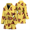 Emoji Poop Print Pattern Women Long Robe-grizzshop