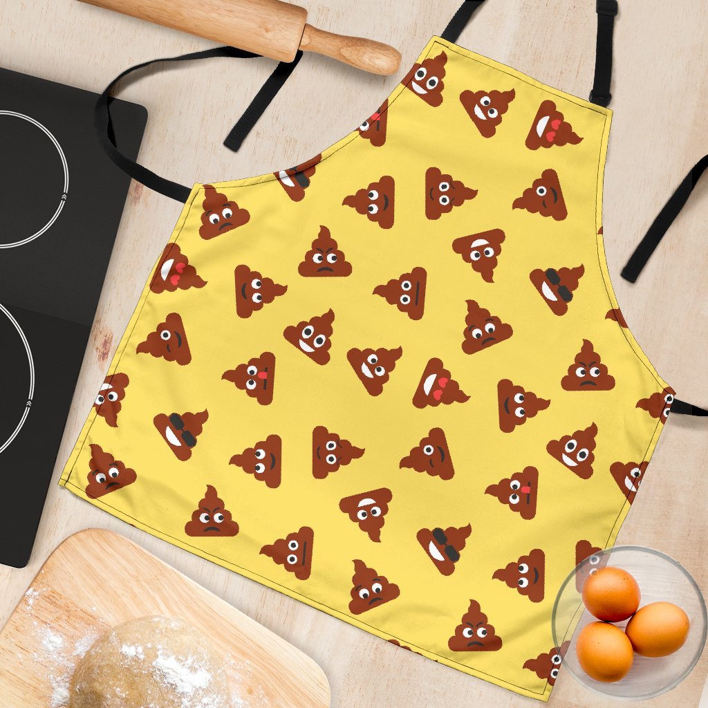 Emoji Poop Print Pattern Women's Apron-grizzshop