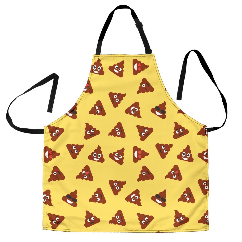 Emoji Poop Print Pattern Women's Apron-grizzshop