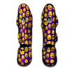 Emoji Purple Print Pattern Muay Thai Shin Guards-grizzshop