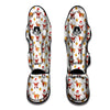 Emoji Reindeer And Santa Claus Print Pattern Muay Thai Shin Guards-grizzshop