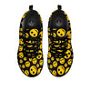 Emoji Smiley Faces Print Pattern Black Sneaker-grizzshop