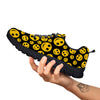 Emoji Smiley Faces Print Pattern Black Sneaker-grizzshop