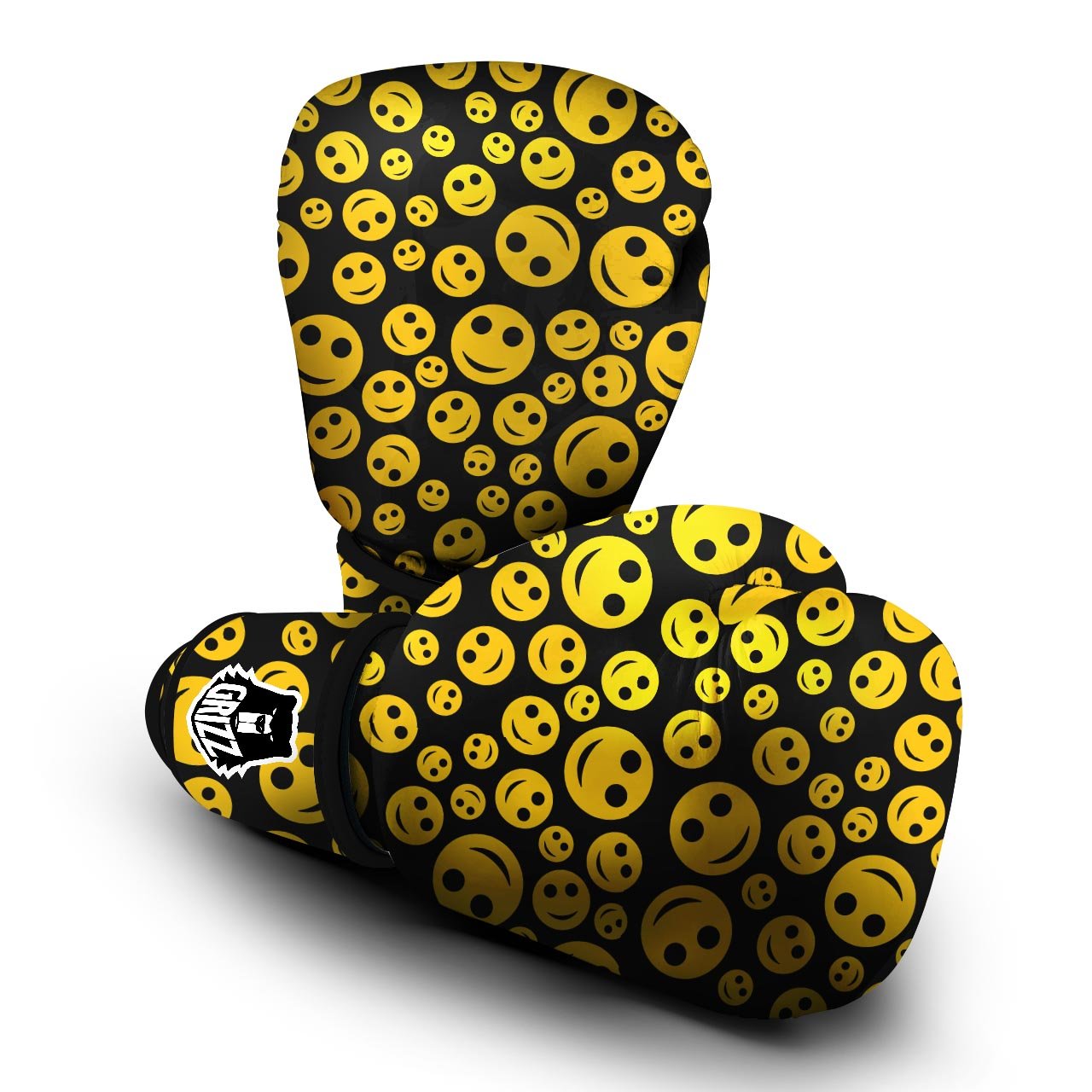 Emoji Smiley Faces Print Pattern Boxing Gloves-grizzshop