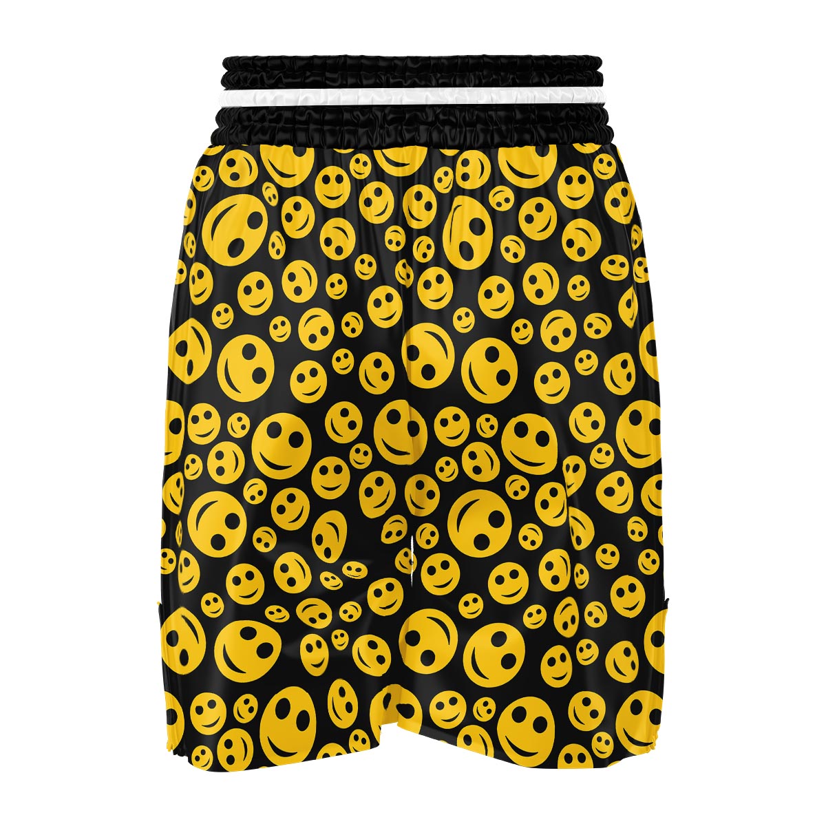 Emoji Smiley Faces Print Pattern Boxing Shorts-grizzshop
