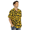 Emoji Smiley Faces Print Pattern Men's Hawaiian Shirt-grizzshop