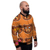 Emoji Teddy Bear Print Men's Bomber Jacket-grizzshop