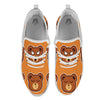 Emoji Teddy Bear Print White Athletic Shoes-grizzshop