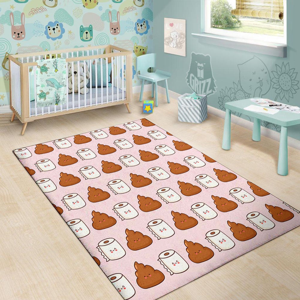 Emoticons Poop Print Pattern Floor Mat-grizzshop
