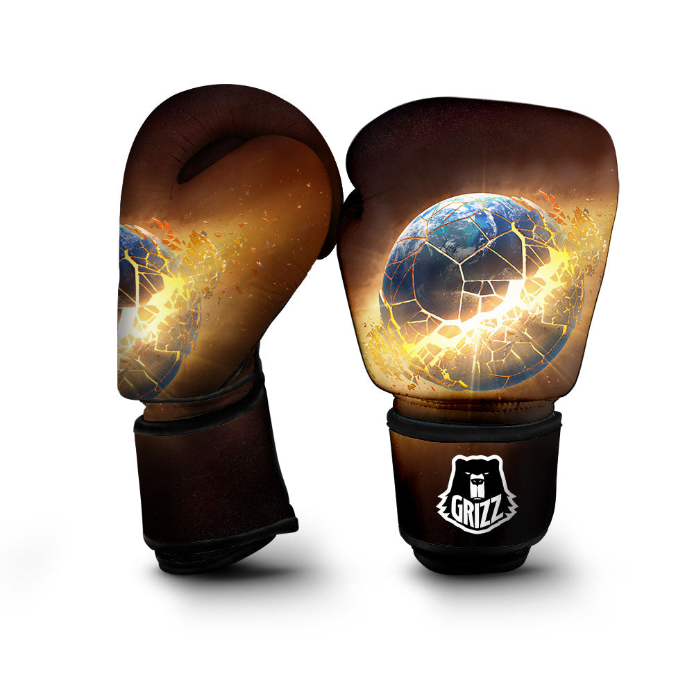 End Of The Earth Print Boxing Gloves-grizzshop