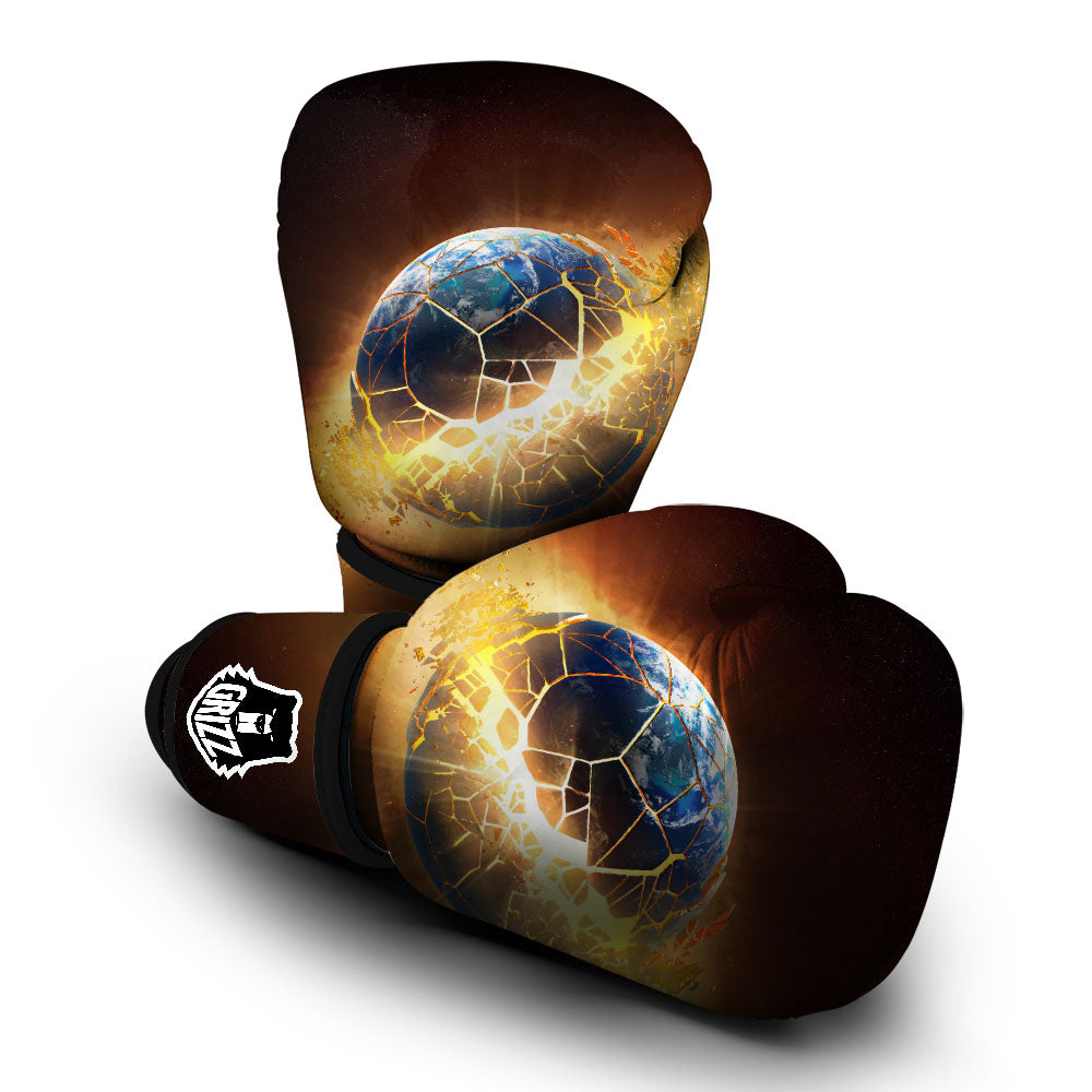 End Of The Earth Print Boxing Gloves-grizzshop