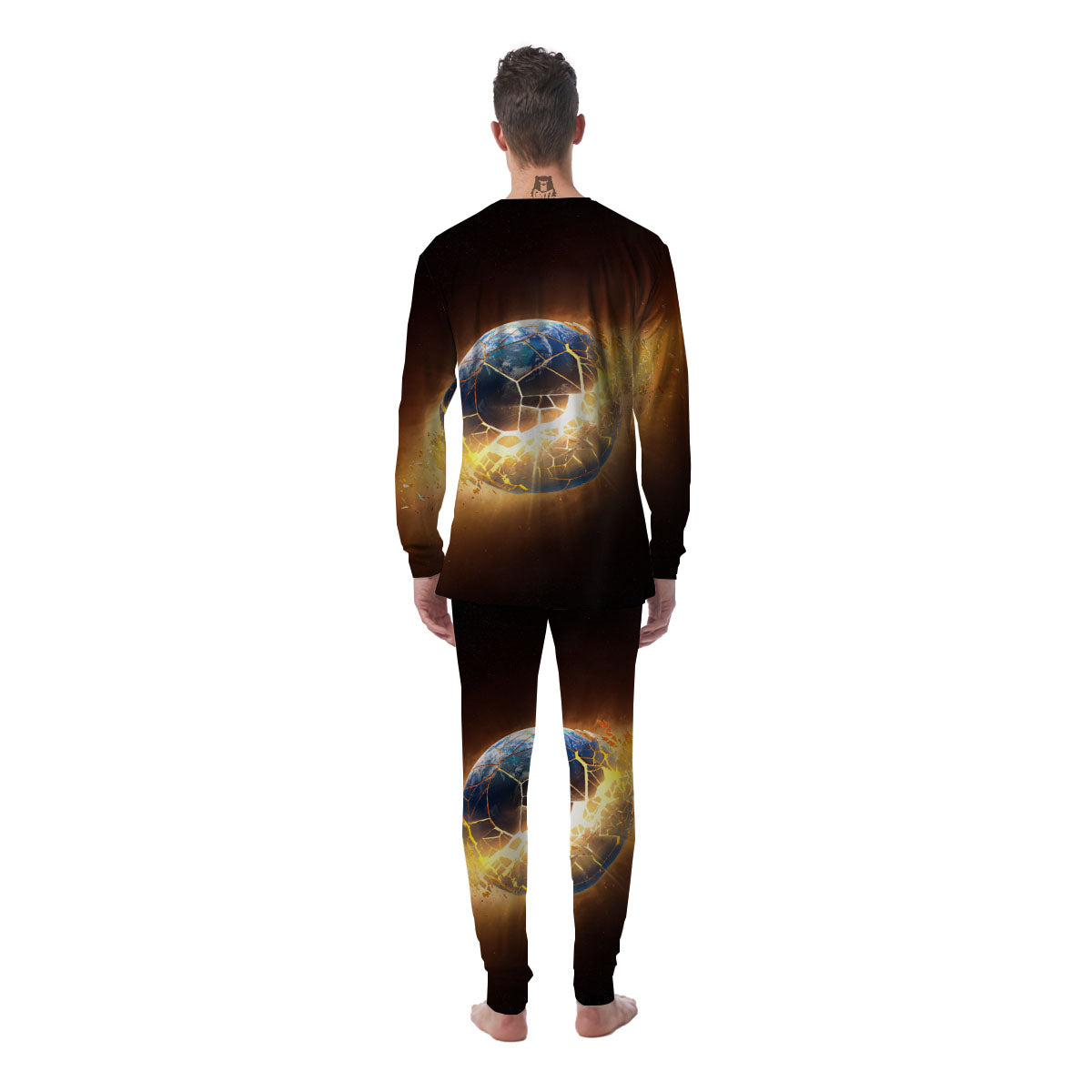 End Of The Earth Print Men's Pajamas-grizzshop