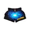 Energy Blue Plasma Print Muay Thai Boxing Shorts-grizzshop