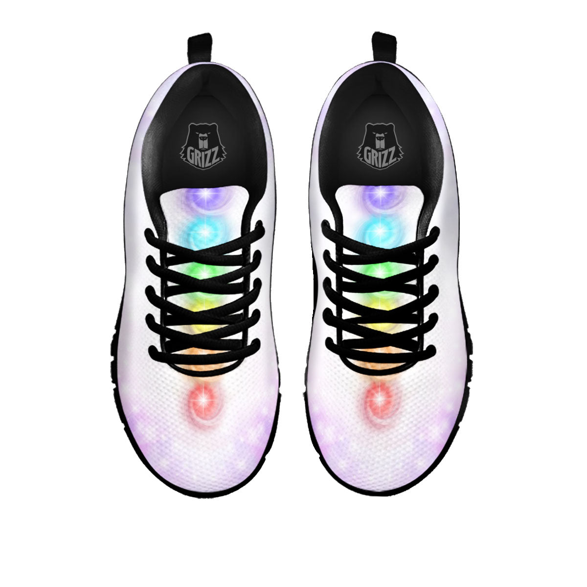 Energy Seven Chakras Print Black Sneaker-grizzshop