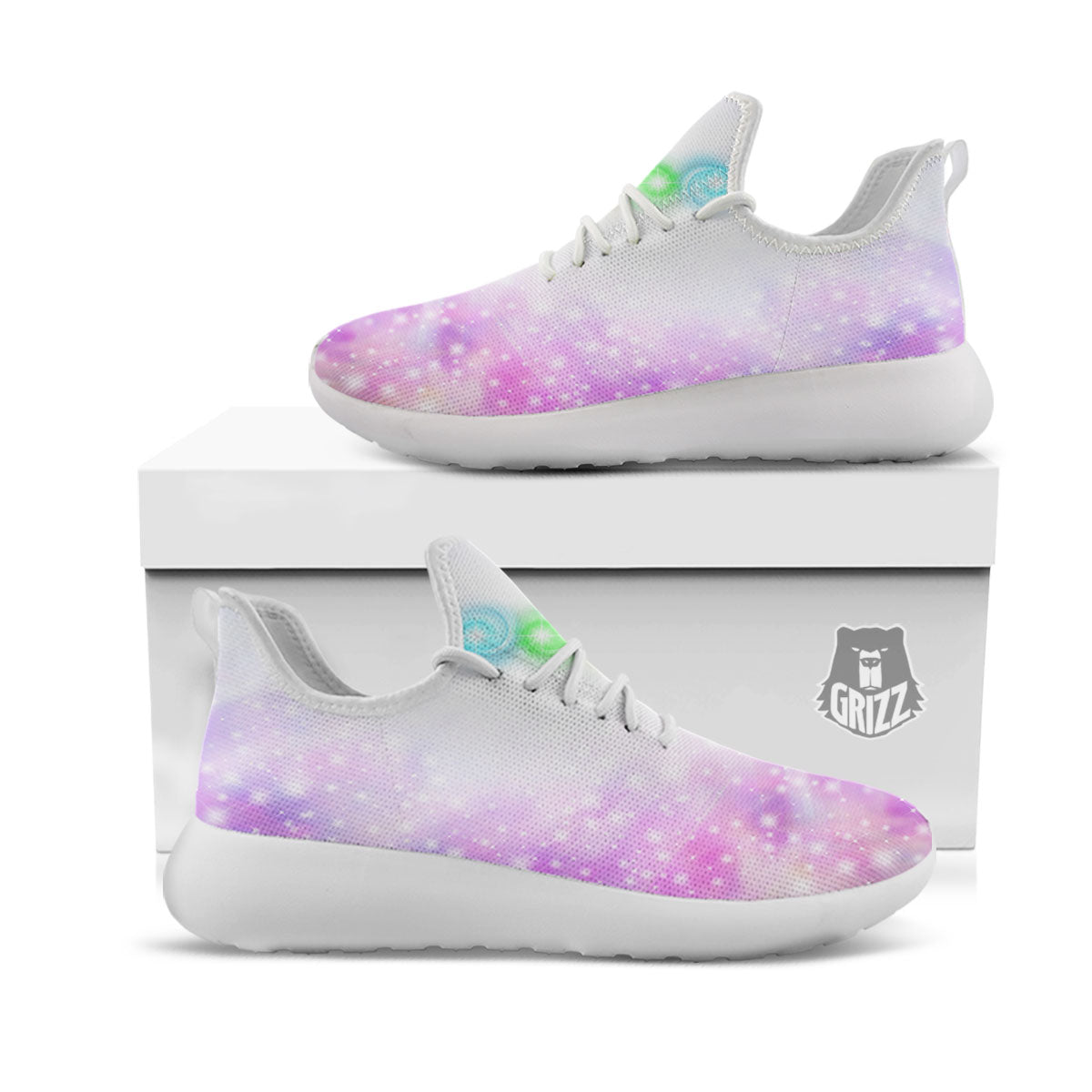 Energy Seven Chakras Print White Athletic Shoes-grizzshop