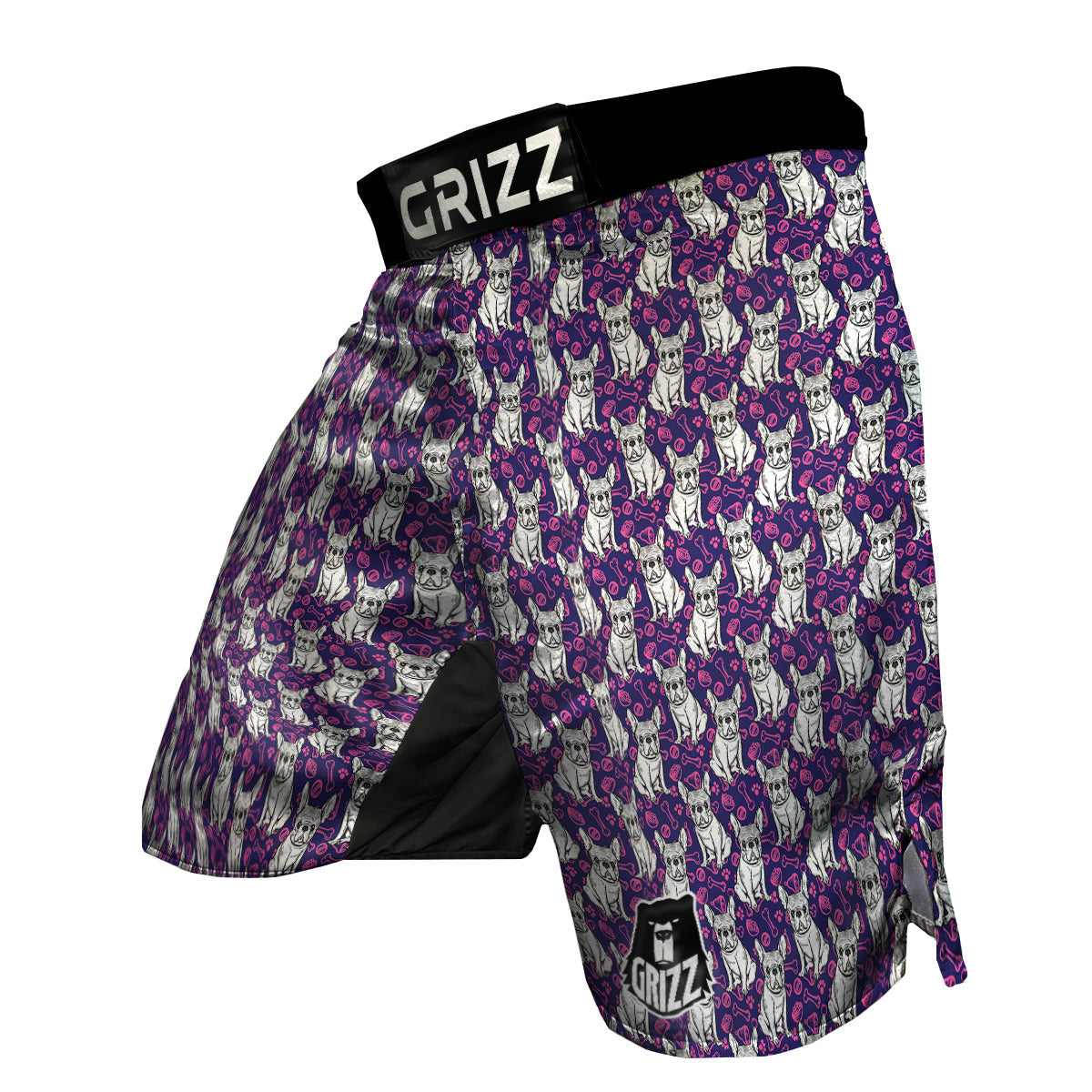 English Bulldog Cute Print Pattern MMA Shorts-grizzshop