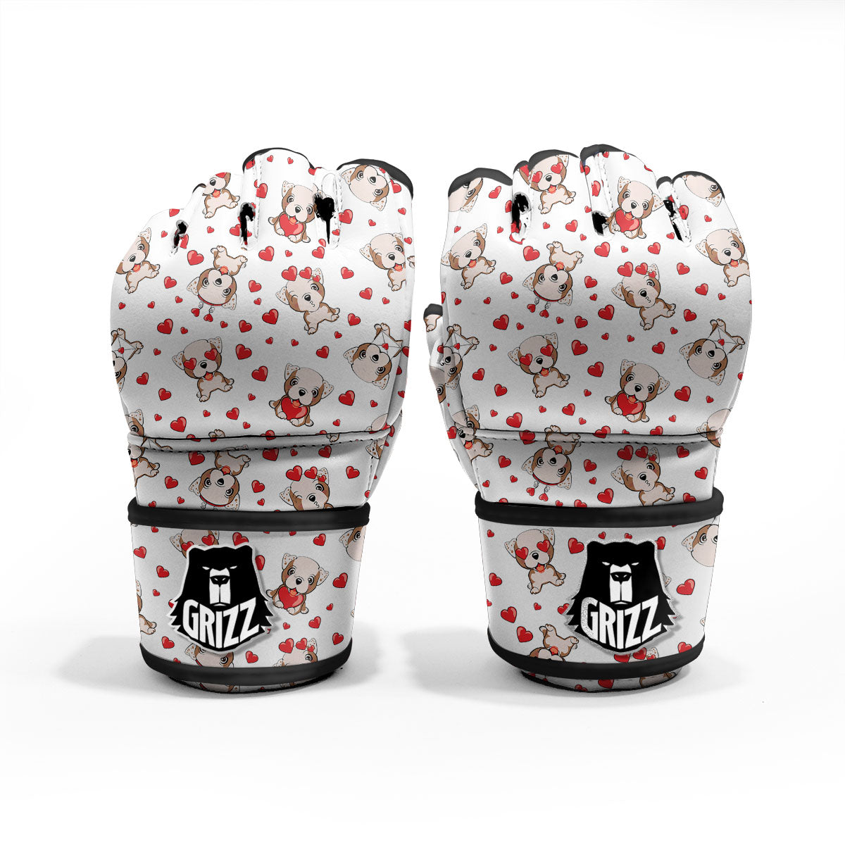 English Bulldog Lovely Print Pattern MMA Gloves-grizzshop