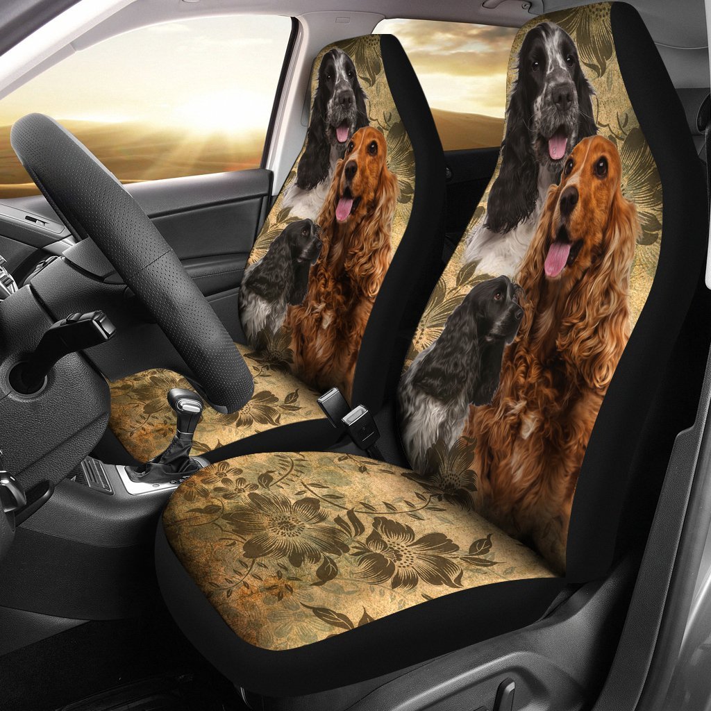 English Cocker Spaniel Universal Fit Car Seat Covers-grizzshop