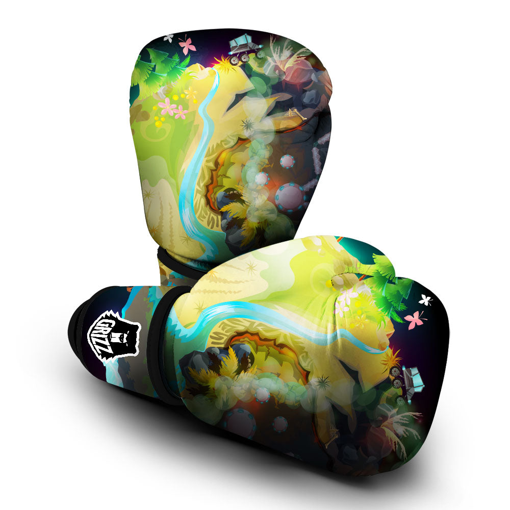 Environmental Destruction Print Boxing Gloves-grizzshop