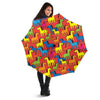 Equestrian Colorful Pattern Print Automatic Foldable Umbrella-grizzshop