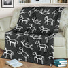 Equestrian Drawn Pattern Print Blanket-grizzshop