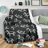 Equestrian Drawn Pattern Print Blanket-grizzshop