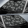 Equestrian Drawn Pattern Print Car Sun Shade-grizzshop
