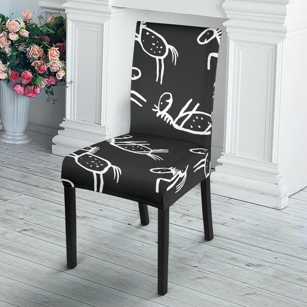 Equestrian Drawn Pattern Print Chair Cover-grizzshop