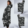 Load image into Gallery viewer, Equestrian Drawn Pattern Print Hooded Blanket-grizzshop