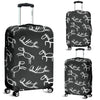 Equestrian Drawn Pattern Print Luggage Cover Protector-grizzshop