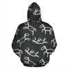 Equestrian Drawn Pattern Print Men Women Pullover Hoodie-grizzshop