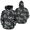 Equestrian Drawn Pattern Print Men Women Pullover Hoodie-grizzshop