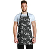 Equestrian Drawn Pattern Print Men's Apron-grizzshop