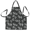 Equestrian Drawn Pattern Print Men's Apron-grizzshop