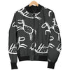 Equestrian Drawn Pattern Print Men's Bomber Jacket-grizzshop