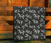 Equestrian Drawn Pattern Print Quilt-grizzshop