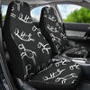 Equestrian Drawn Pattern Print Universal Fit Car Seat Covers-grizzshop