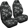 Equestrian Drawn Pattern Print Universal Fit Car Seat Covers-grizzshop