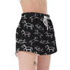 Equestrian Drawn Pattern Print Women's Shorts-grizzshop