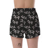 Equestrian Drawn Pattern Print Women's Shorts-grizzshop