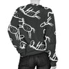 Equestrian Drawn Pattern Print Women's Sweatshirt-grizzshop