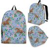 Equestrian Floral Pattern Print Backpack-grizzshop