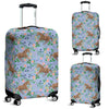 Equestrian Floral Pattern Print Luggage Cover Protector-grizzshop