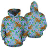 Equestrian Floral Pattern Print Men Women Pullover Hoodie-grizzshop