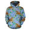 Equestrian Floral Pattern Print Men Women Pullover Hoodie-grizzshop