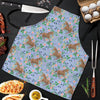 Equestrian Floral Pattern Print Men's Apron-grizzshop