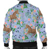 Equestrian Floral Pattern Print Men's Bomber Jacket-grizzshop
