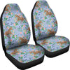 Equestrian Floral Pattern Print Universal Fit Car Seat Covers-grizzshop