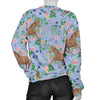 Equestrian Floral Pattern Print Women's Sweatshirt-grizzshop